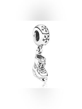 Authentic Pandora Retired Ice Skate Dangle S925 Ale Sterling Silver Charm